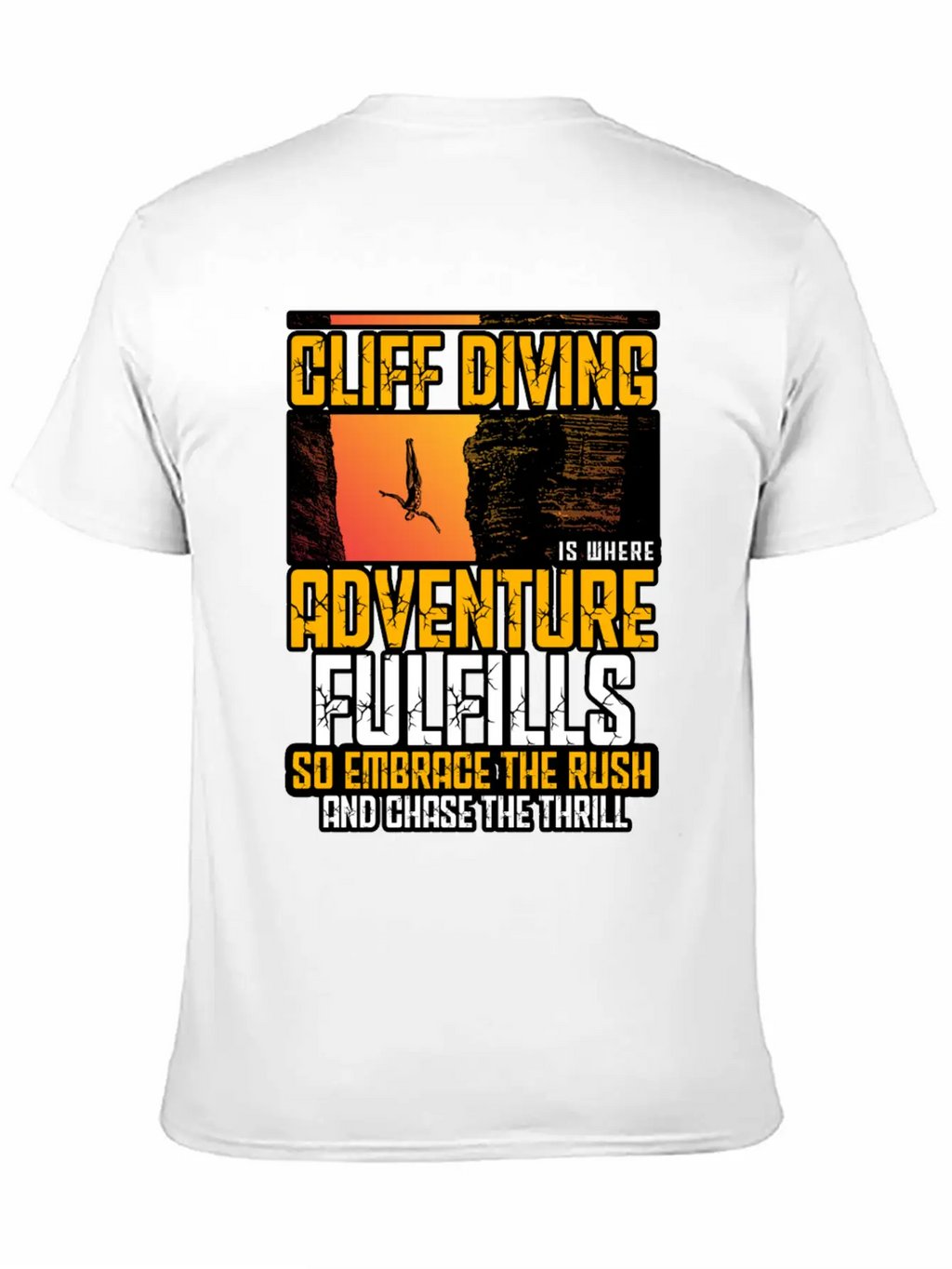 Cliff Diving Is Where Adventure Fulfills Timeless Short Sleeve Tee – Comfy And Minimalist Design