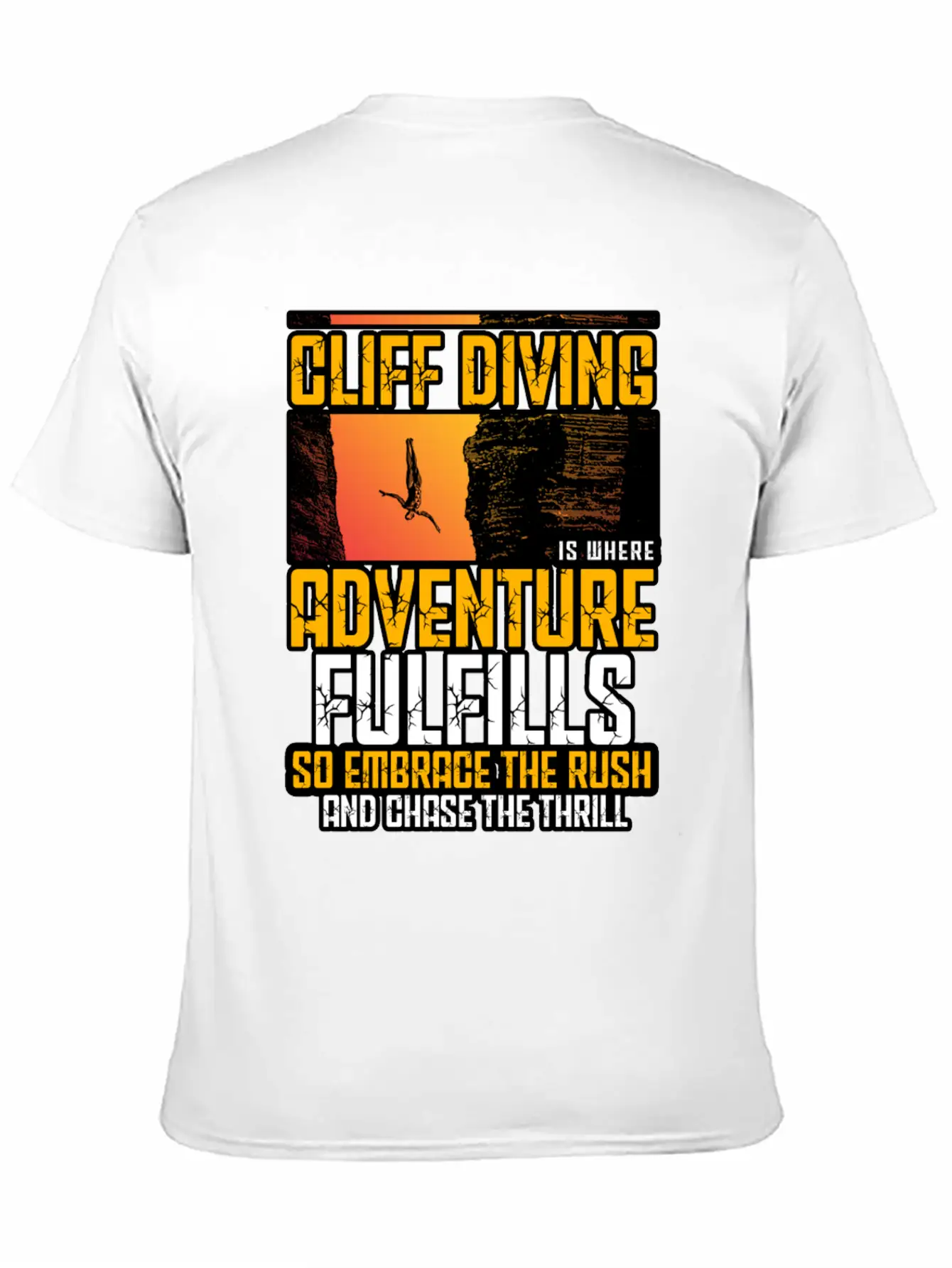 Cliff Diving Is Where Adventure Fulfills Timeless Short Sleeve Tee – Comfy And Minimalist Design