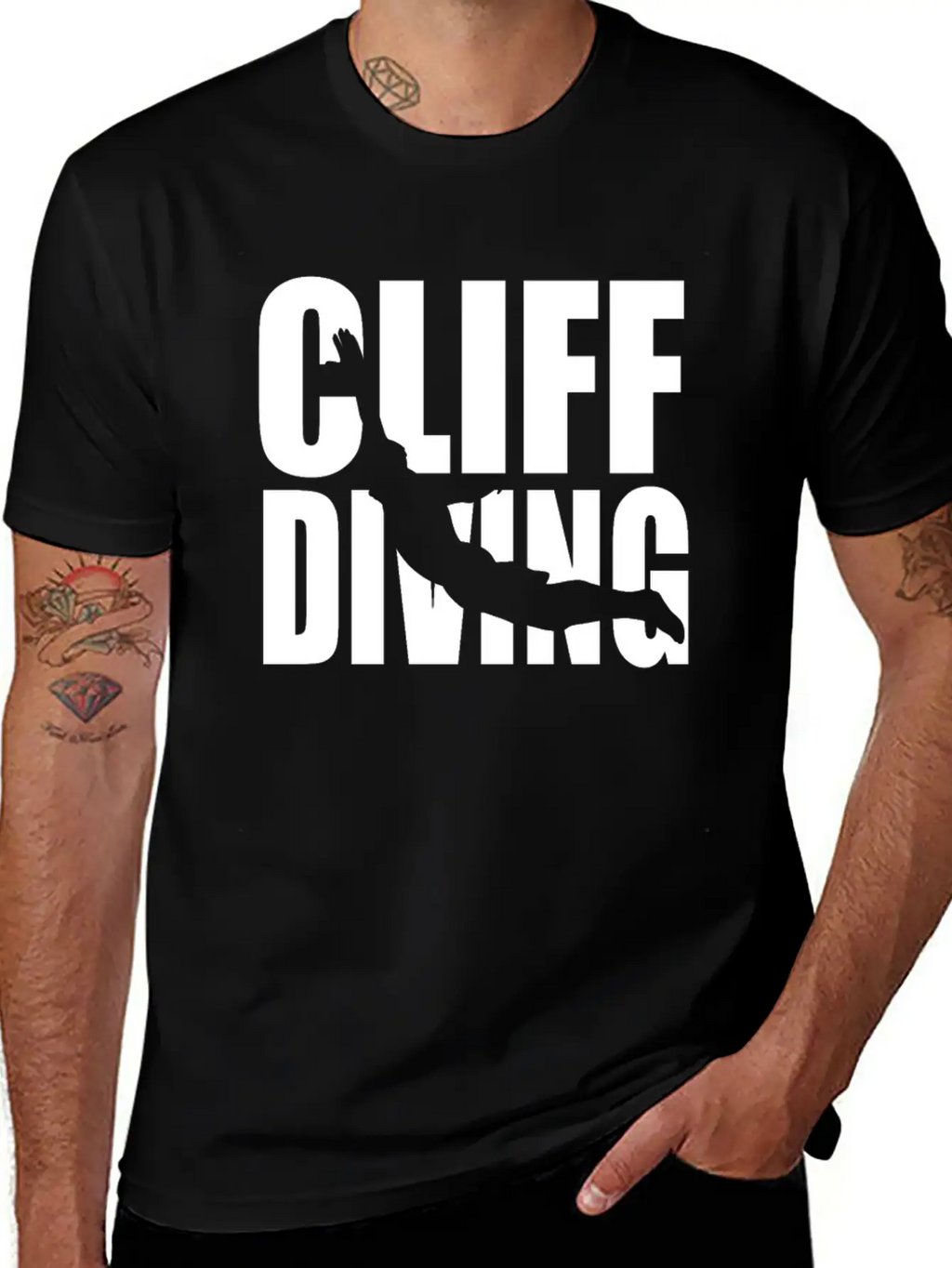 Cliff Diving - Water Sports Cliff Jumping Essential Cotton Tee For Daily Outfits – Unisex Style