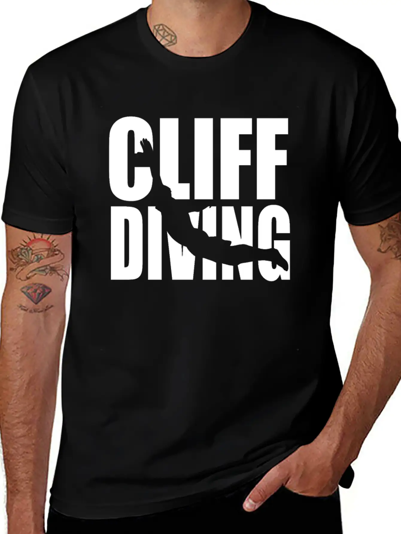 Cliff Diving - Water Sports Cliff Jumping Essential Cotton Tee For Daily Outfits – Unisex Style