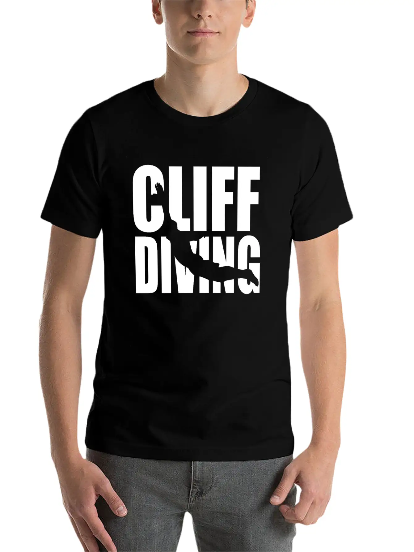 Cliff Diving - Water Sports Cliff Jumping Essential Cotton Tee For Daily Outfits – Unisex Style