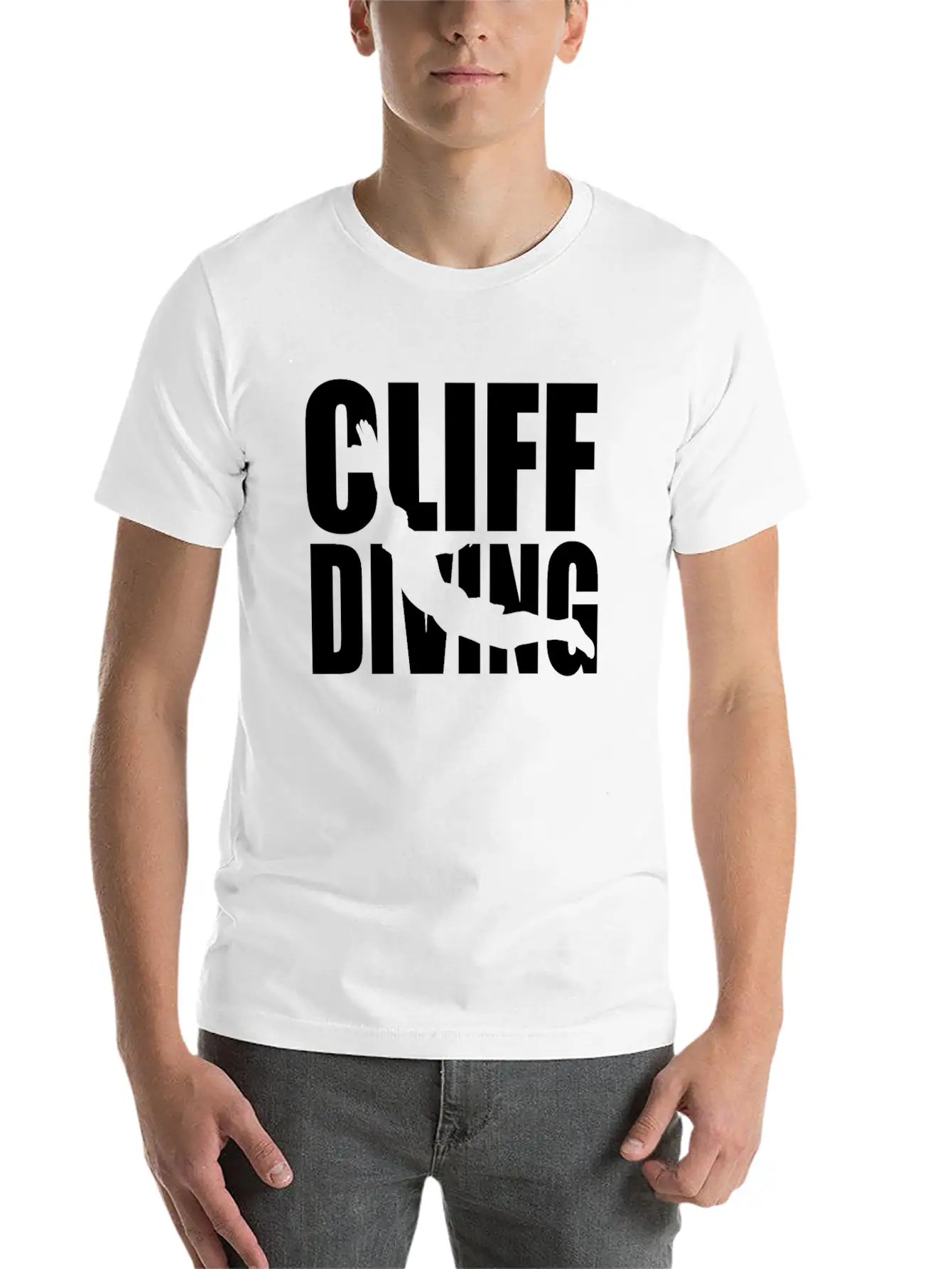 Cliff Diving - Water Sports Cliff Jumping Essential Cotton Tee For Daily Outfits – Unisex Style