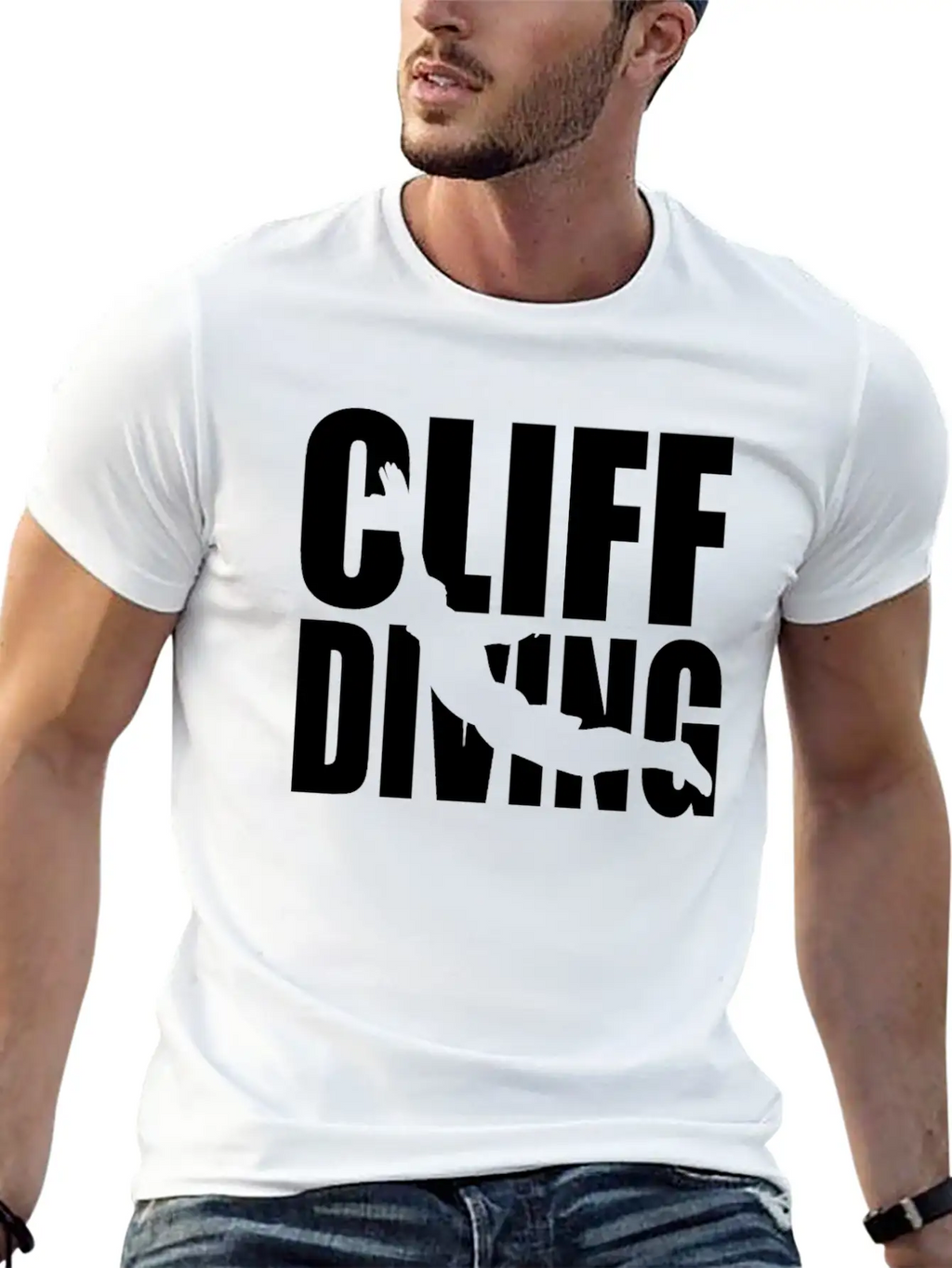 Cliff Diving - Water Sports Cliff Jumping Essential Cotton Tee For Daily Outfits – Unisex Style