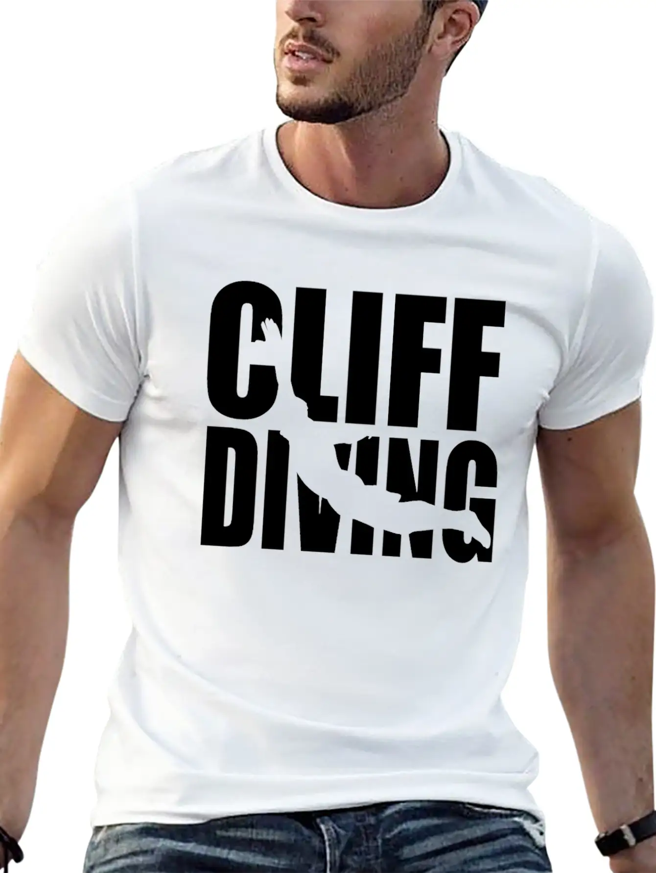 Cliff Diving - Water Sports Cliff Jumping Essential Cotton Tee For Daily Outfits – Unisex Style