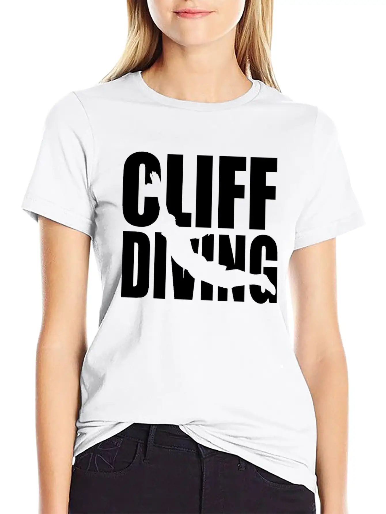 Cliff Diving - Water Sports Cliff Jumping Essential Cotton Tee For Daily Outfits – Unisex Style