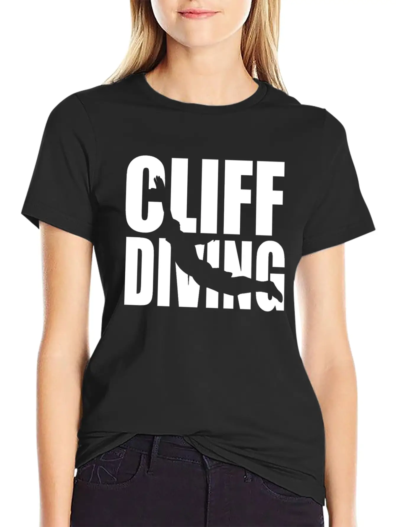 Cliff Diving - Water Sports Cliff Jumping Essential Cotton Tee For Daily Outfits – Unisex Style