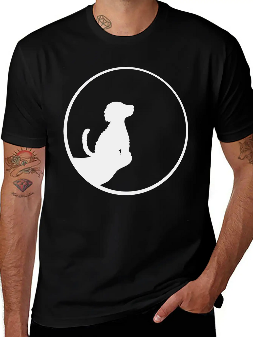 Cliff Moon Sitting Dog Timeless Short Sleeve Tee – Comfy And Minimalist Design