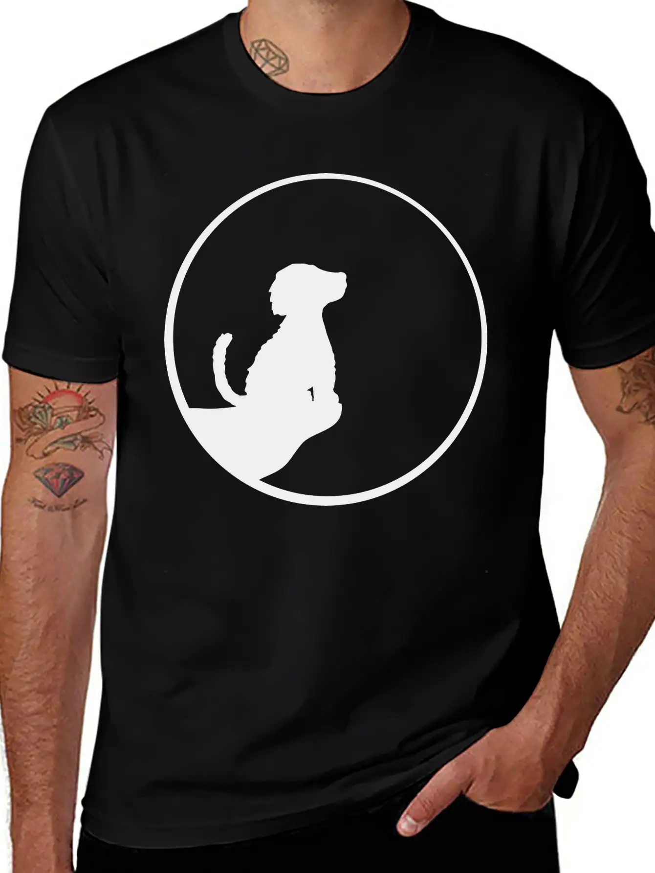 Cliff Moon Sitting Dog Timeless Short Sleeve Tee – Comfy And Minimalist Design