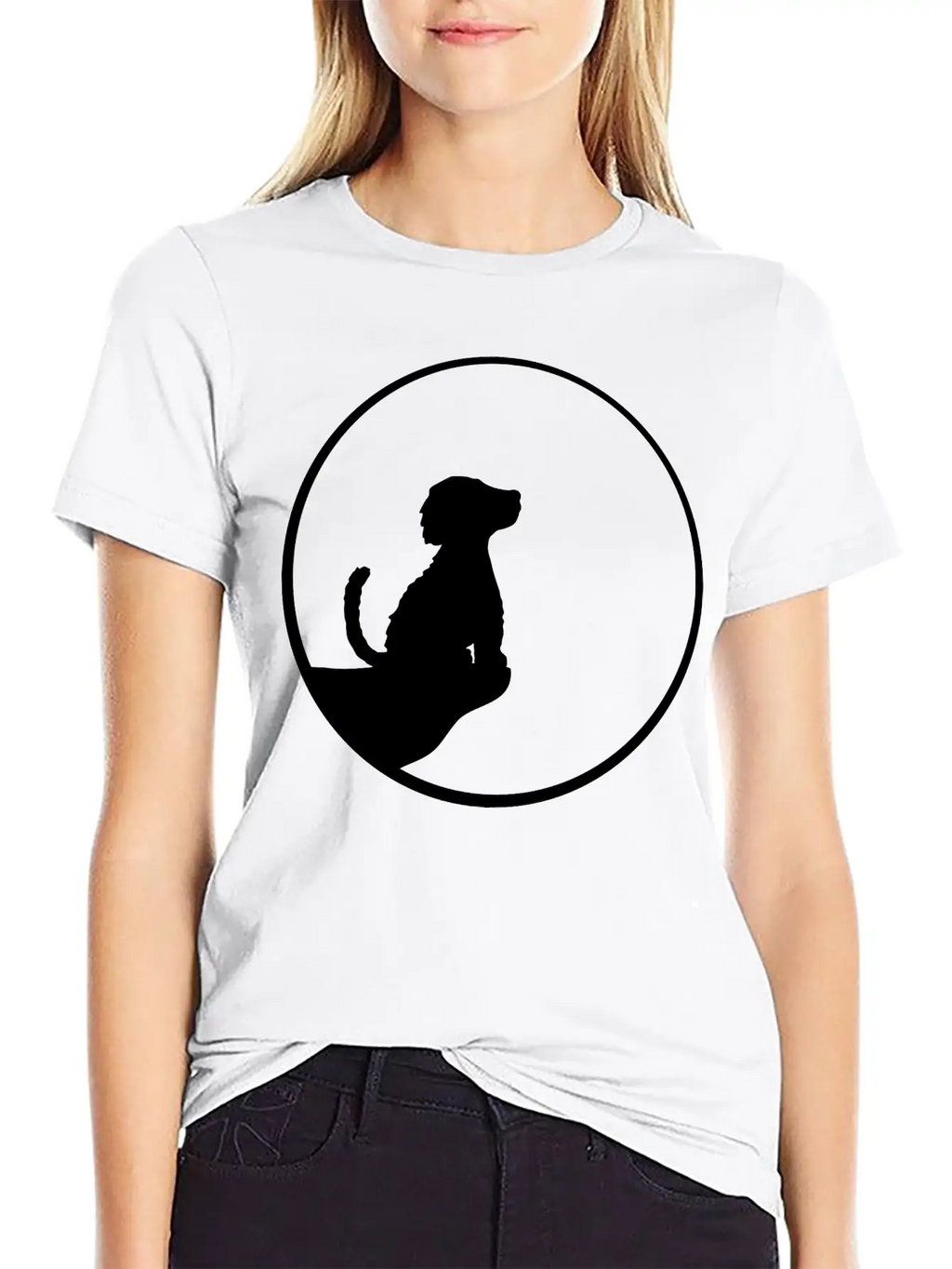 Cliff Moon Sitting Dog Timeless Short Sleeve Tee – Comfy And Minimalist Design