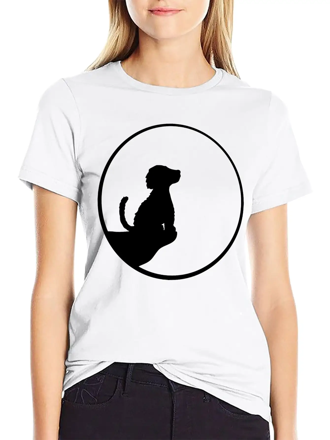 Cliff Moon Sitting Dog Timeless Short Sleeve Tee – Comfy And Minimalist Design