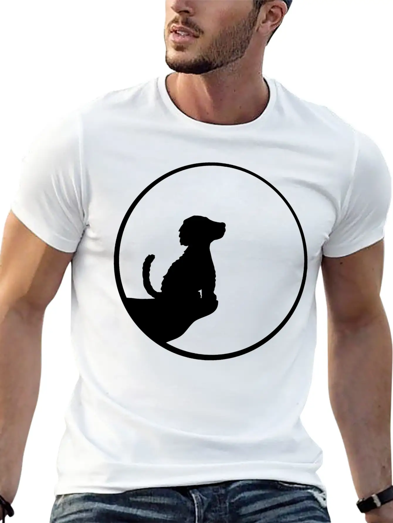 Cliff Moon Sitting Dog Timeless Short Sleeve Tee – Comfy And Minimalist Design