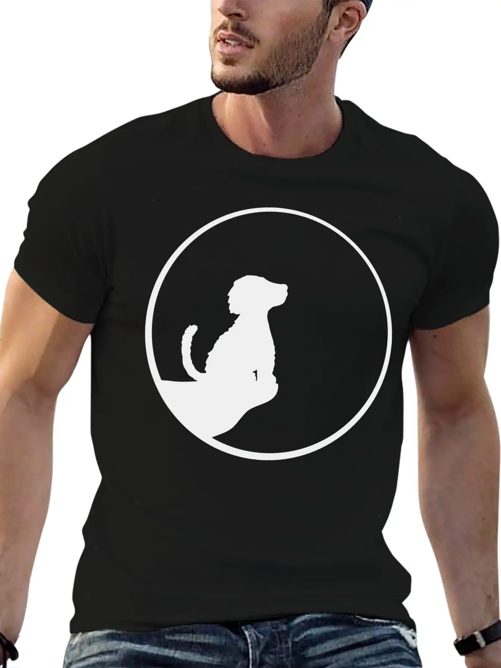 Cliff Moon Sitting Dog Timeless Short Sleeve Tee – Comfy And Minimalist Design