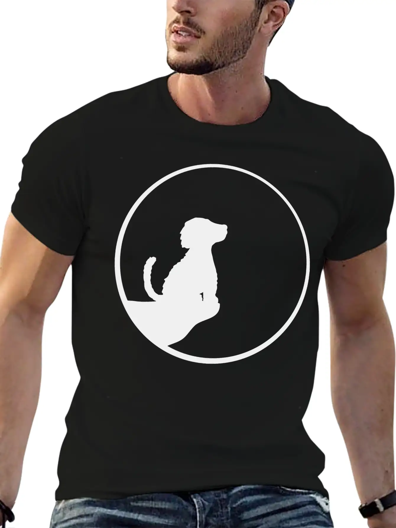 Cliff Moon Sitting Dog Timeless Short Sleeve Tee – Comfy And Minimalist Design