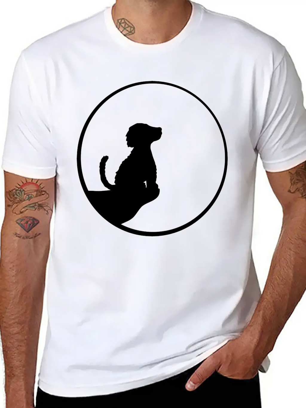 Cliff Moon Sitting Dog Timeless Short Sleeve Tee – Comfy And Minimalist Design