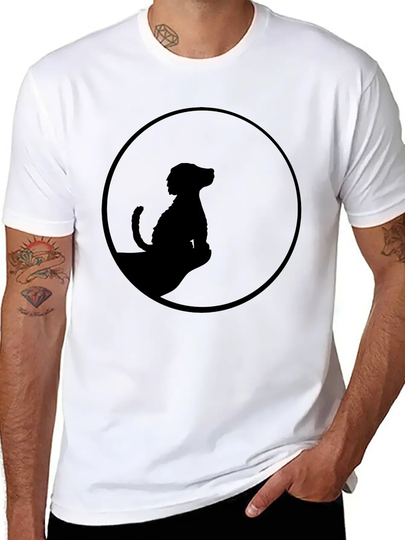Cliff Moon Sitting Dog Timeless Short Sleeve Tee – Comfy And Minimalist Design
