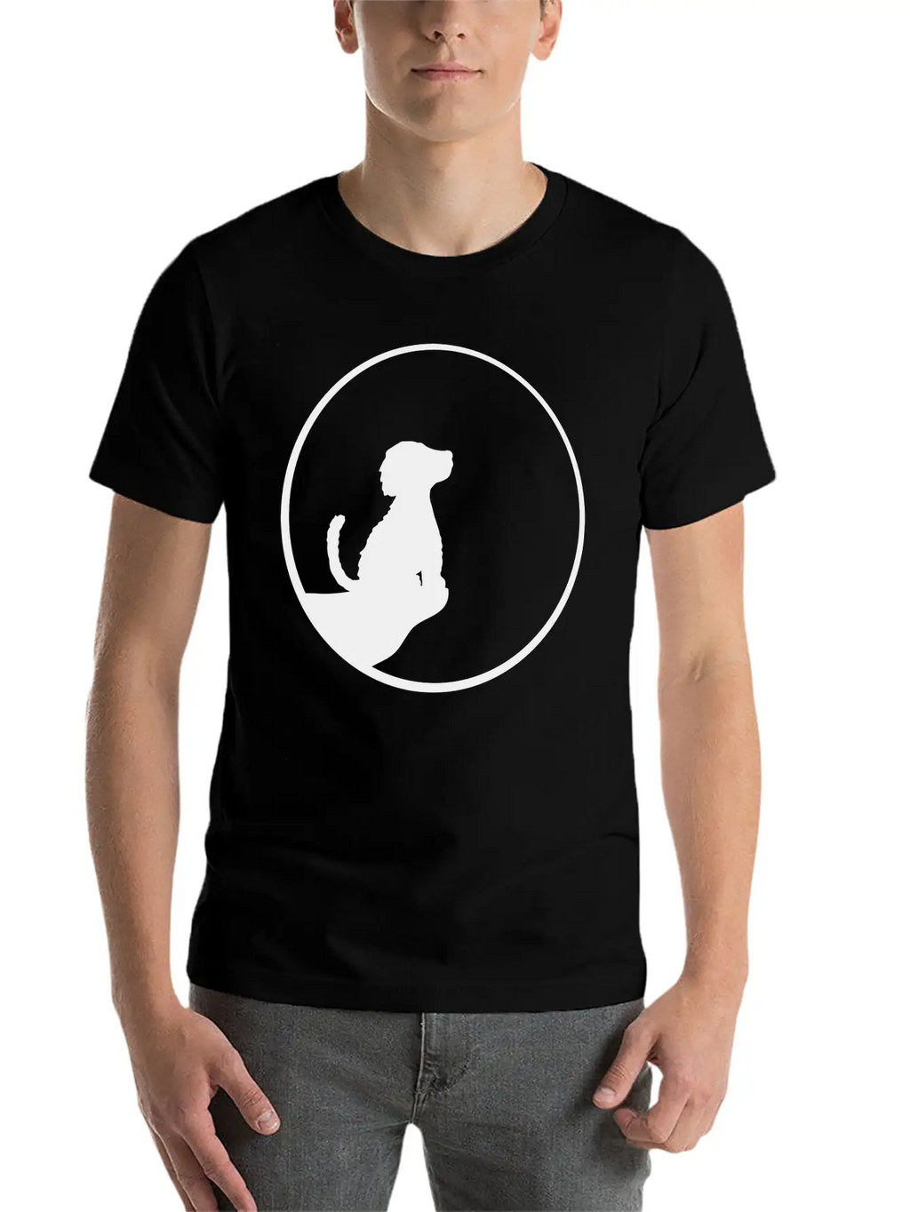 Cliff Moon Sitting Dog Timeless Short Sleeve Tee – Comfy And Minimalist Design