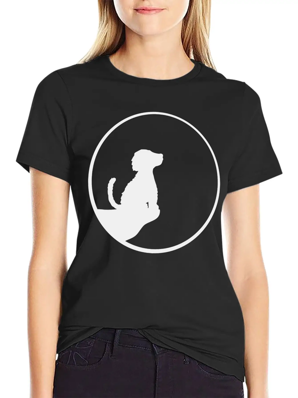 Cliff Moon Sitting Dog Timeless Short Sleeve Tee – Comfy And Minimalist Design