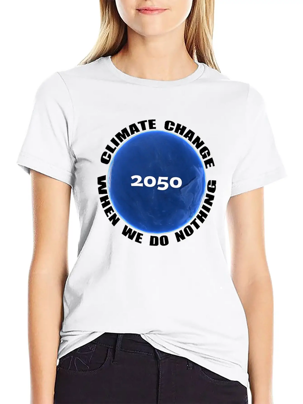 Climate Change Planet Logo Essential Cotton Tee For Daily Outfits – Unisex Style