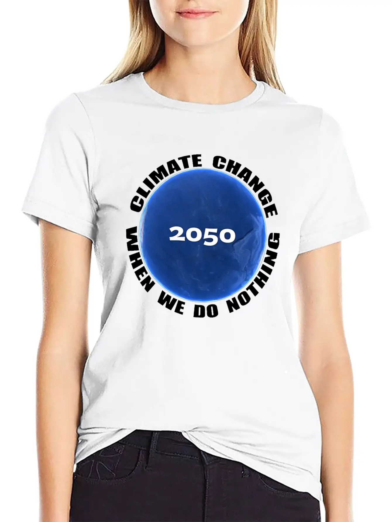Climate Change Planet Logo Essential Cotton Tee For Daily Outfits – Unisex Style