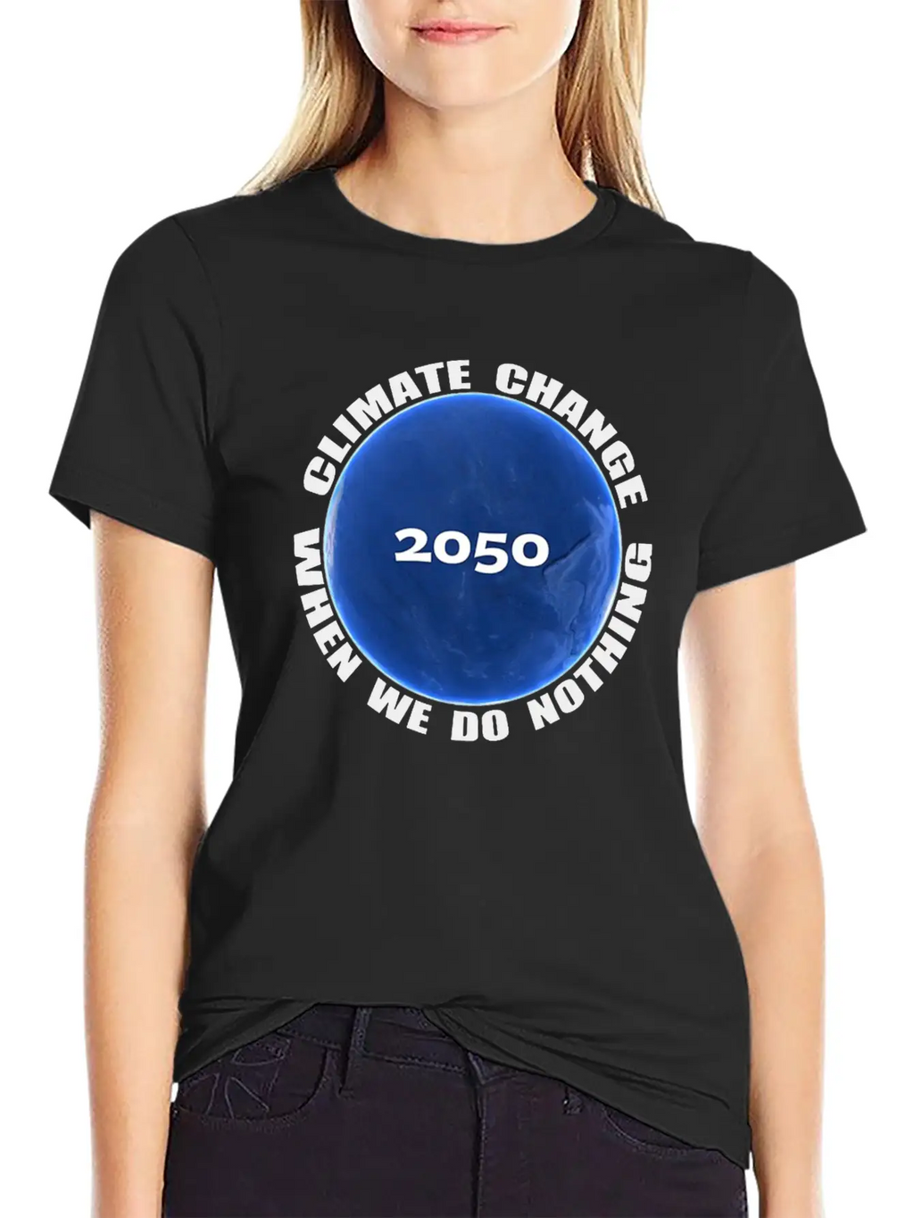 Climate Change Planet Logo Essential Cotton Tee For Daily Outfits – Unisex Style