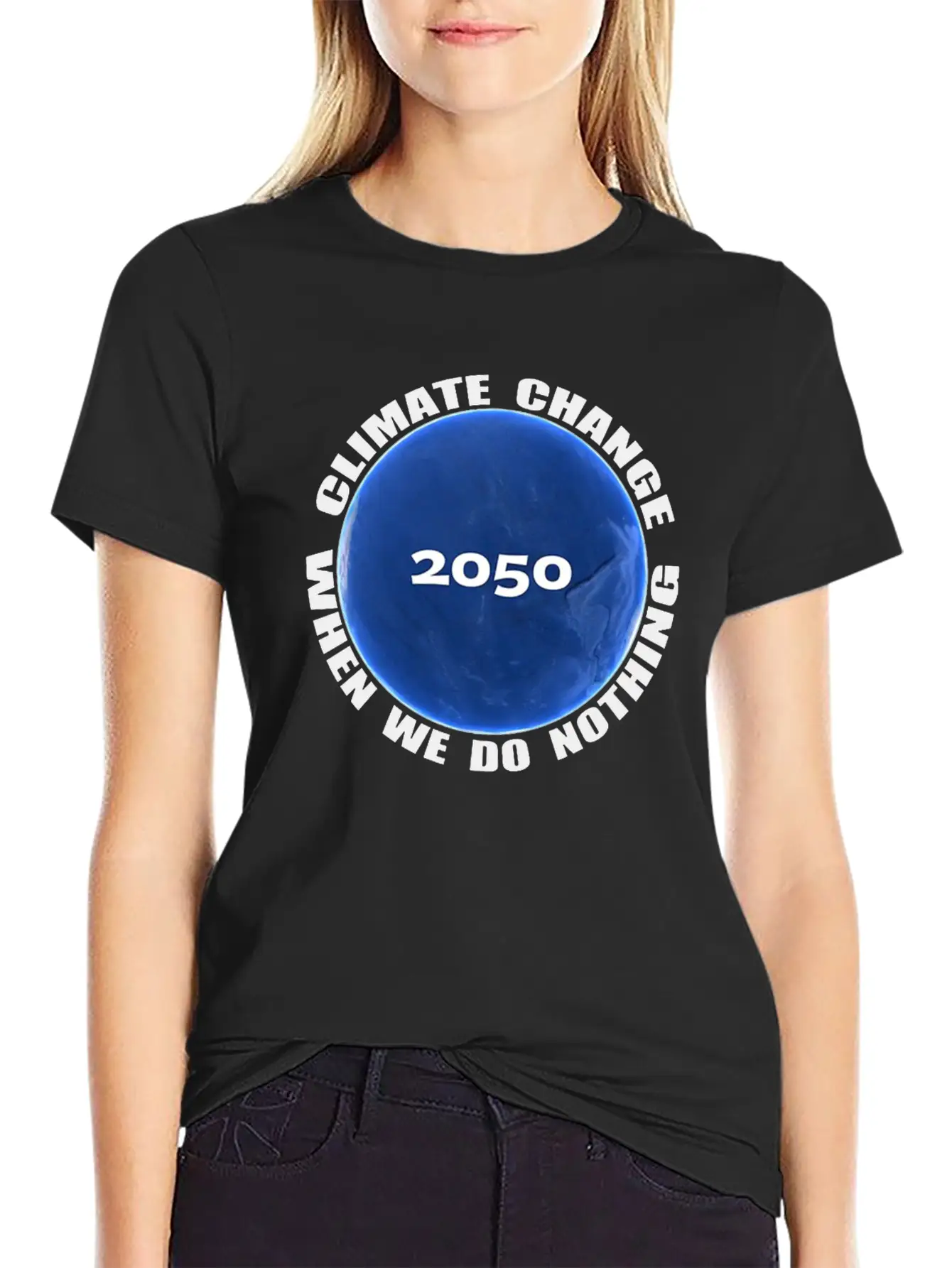 Climate Change Planet Logo Essential Cotton Tee For Daily Outfits – Unisex Style