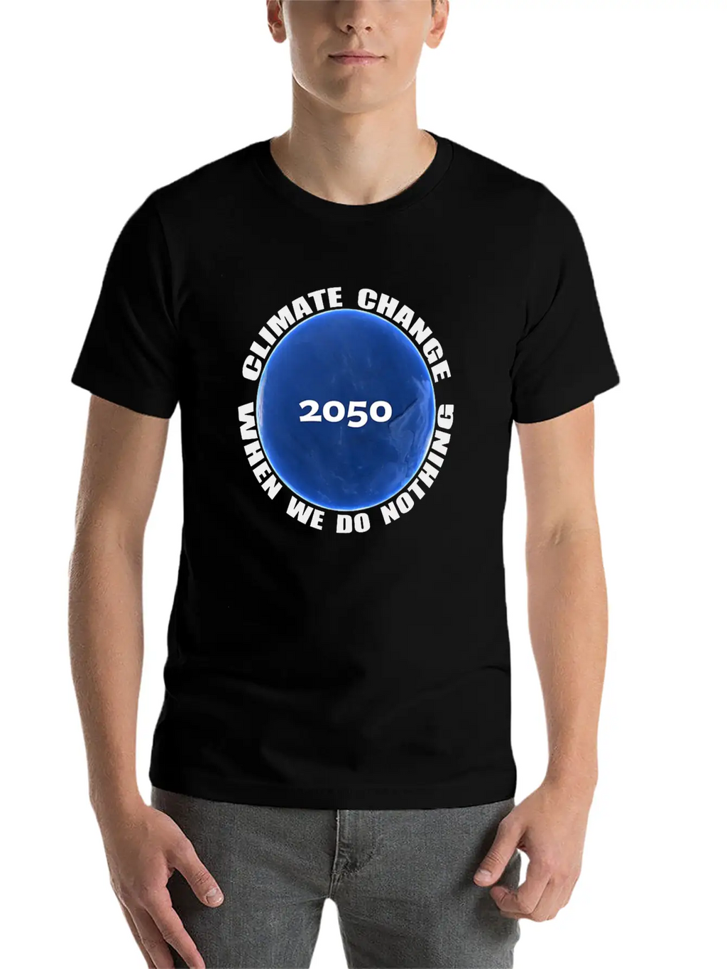 Climate Change Planet Logo Essential Cotton Tee For Daily Outfits – Unisex Style