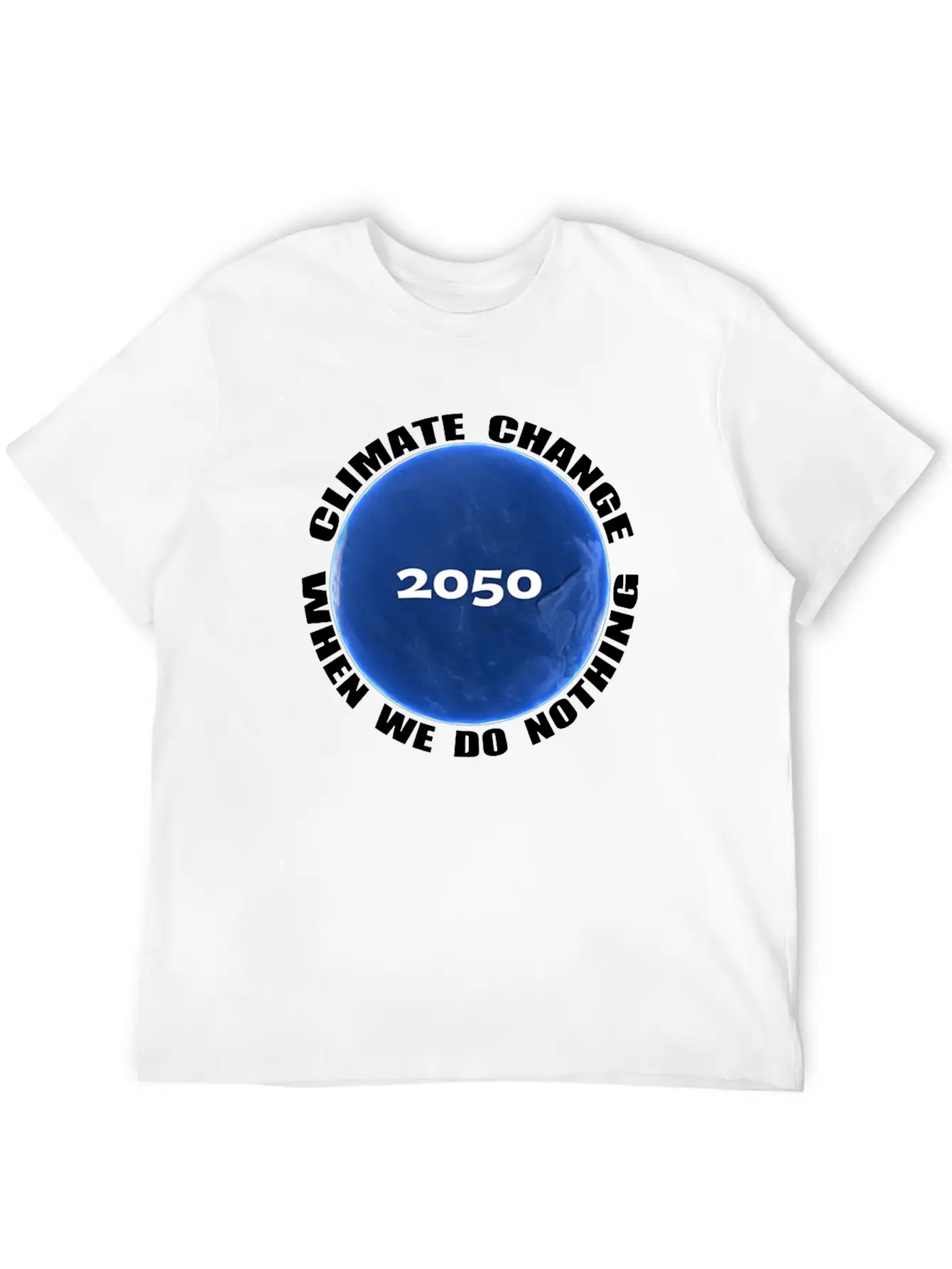 Climate Change Planet Logo Essential Cotton Tee For Daily Outfits – Unisex Style
