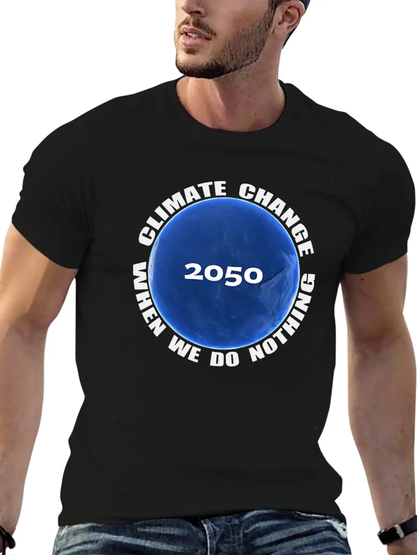 Climate Change Planet Logo Essential Cotton Tee For Daily Outfits – Unisex Style