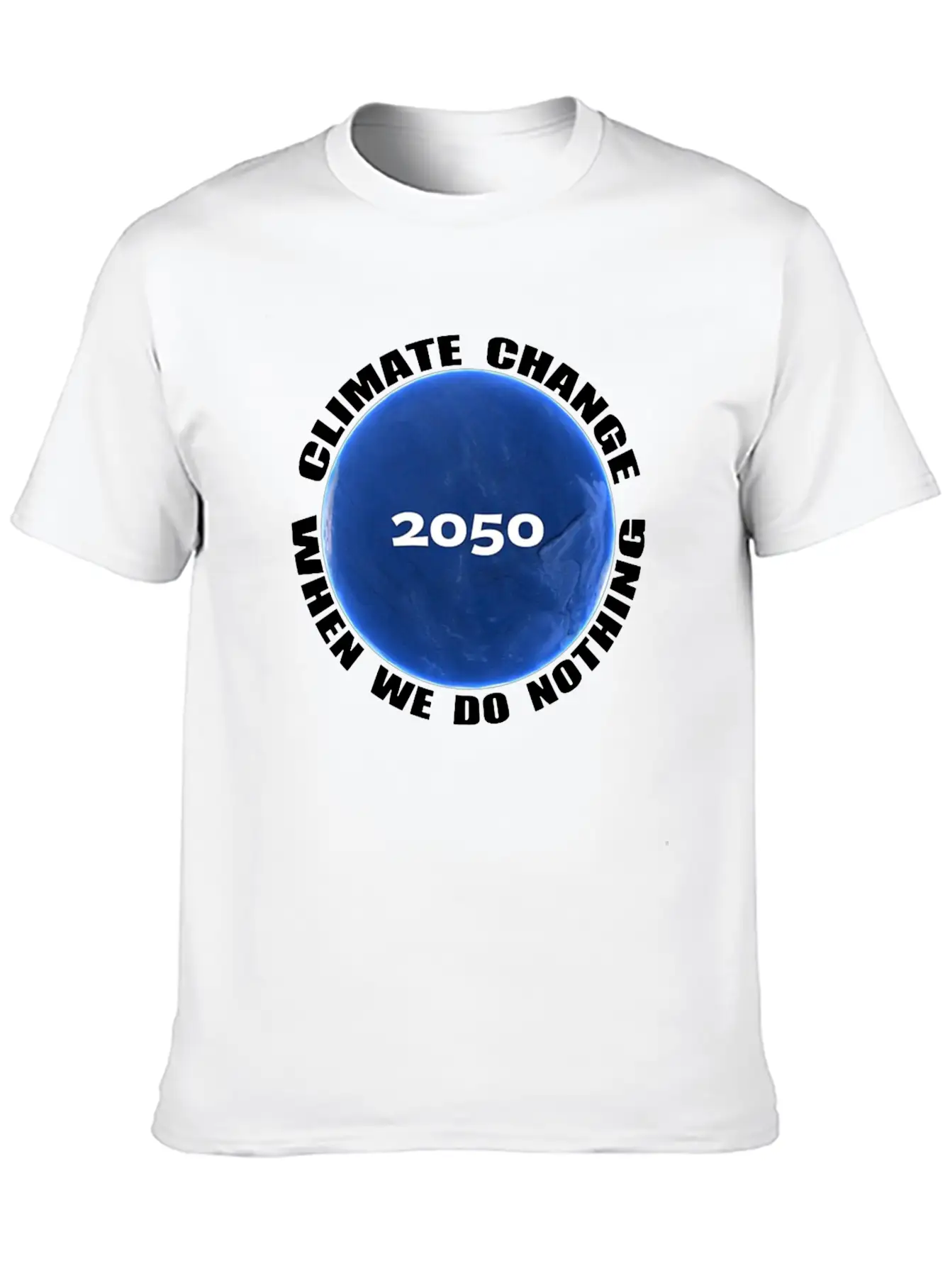 Climate Change Planet Logo Essential Cotton Tee For Daily Outfits – Unisex Style