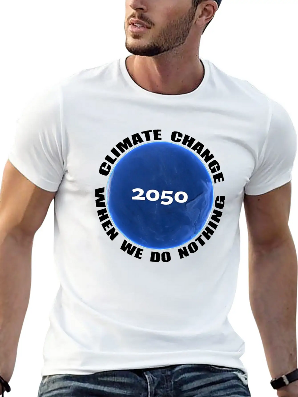 Climate Change Planet Logo Essential Cotton Tee For Daily Outfits – Unisex Style