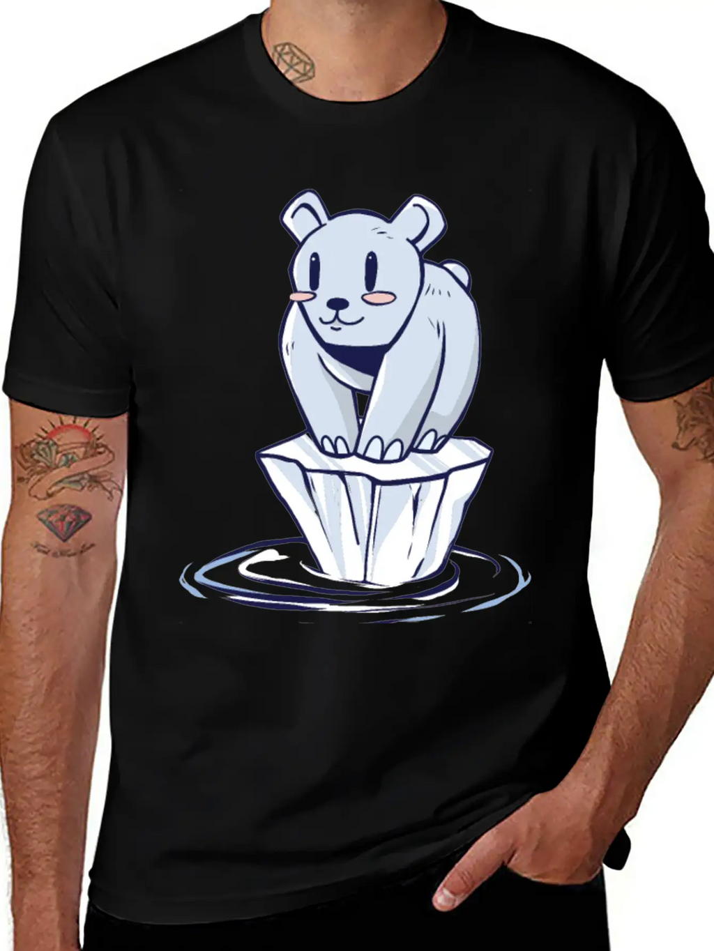Climate Change - Save The Climate - Polar Bear Essential Cotton Tee For Daily Outfits – Unisex Style