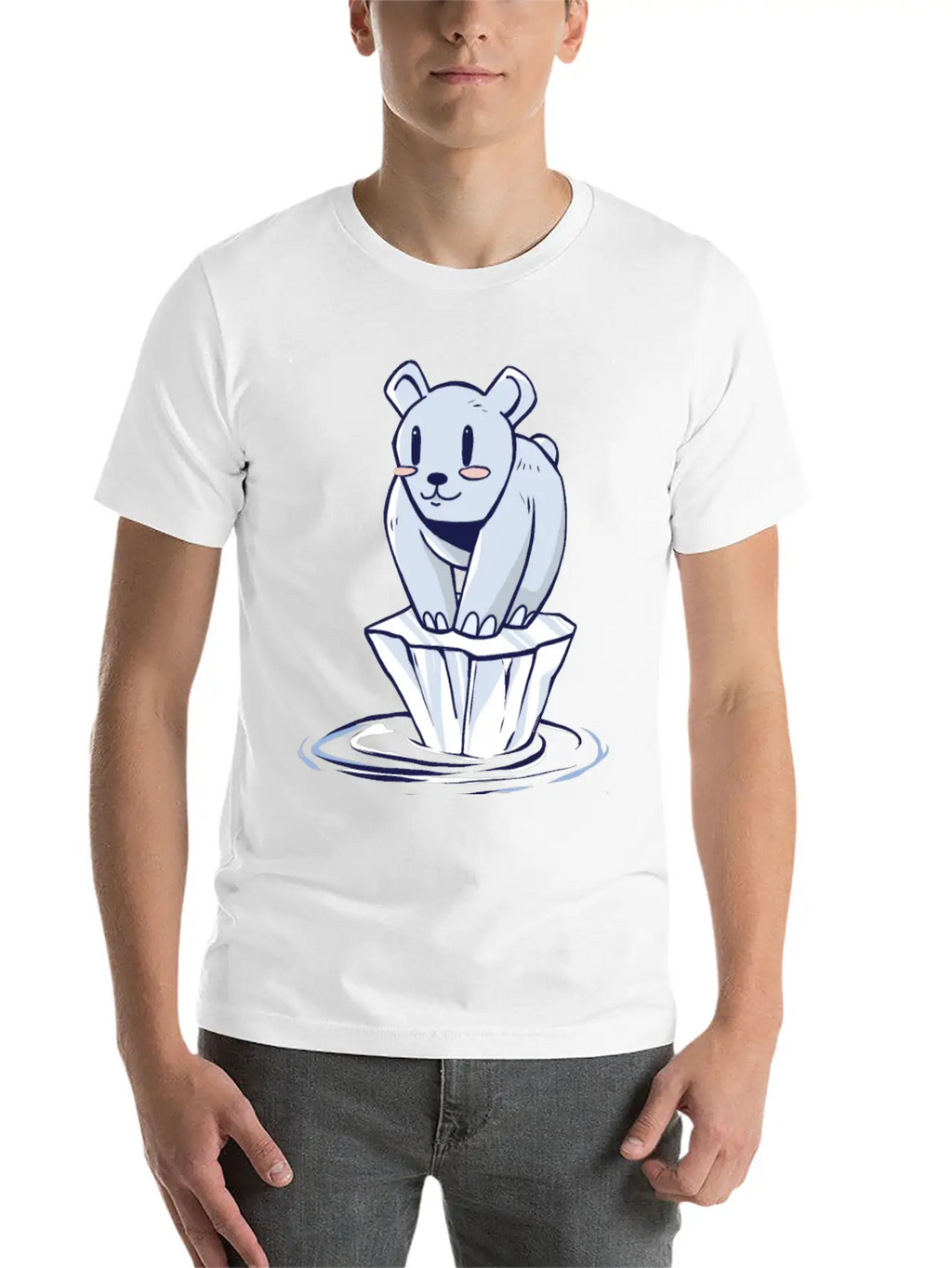 Climate Change - Save The Climate - Polar Bear Essential Cotton Tee For Daily Outfits – Unisex Style