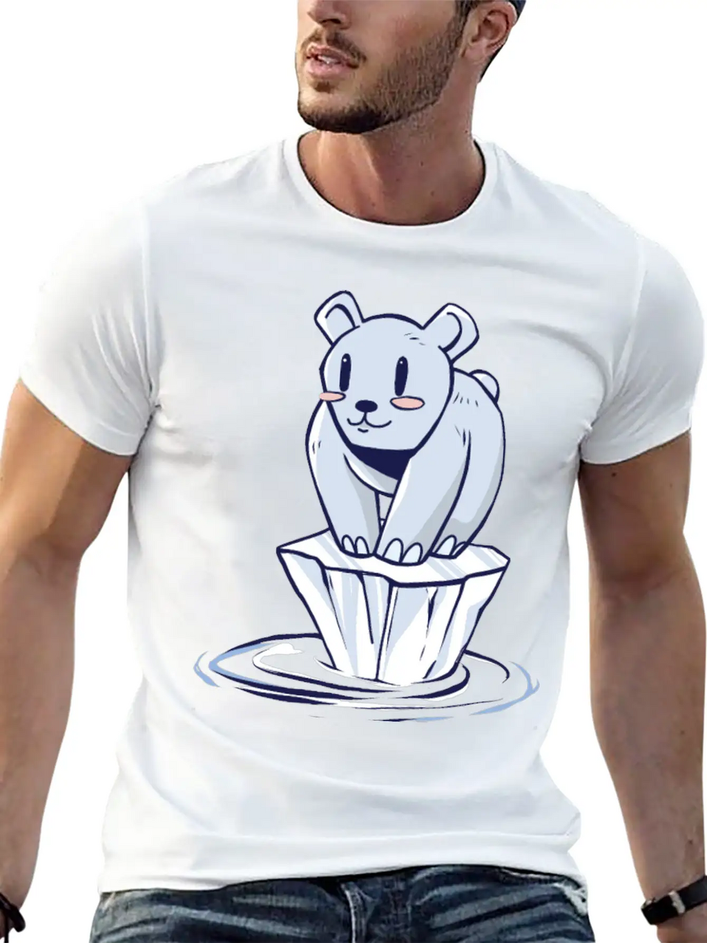 Climate Change - Save The Climate - Polar Bear Essential Cotton Tee For Daily Outfits – Unisex Style