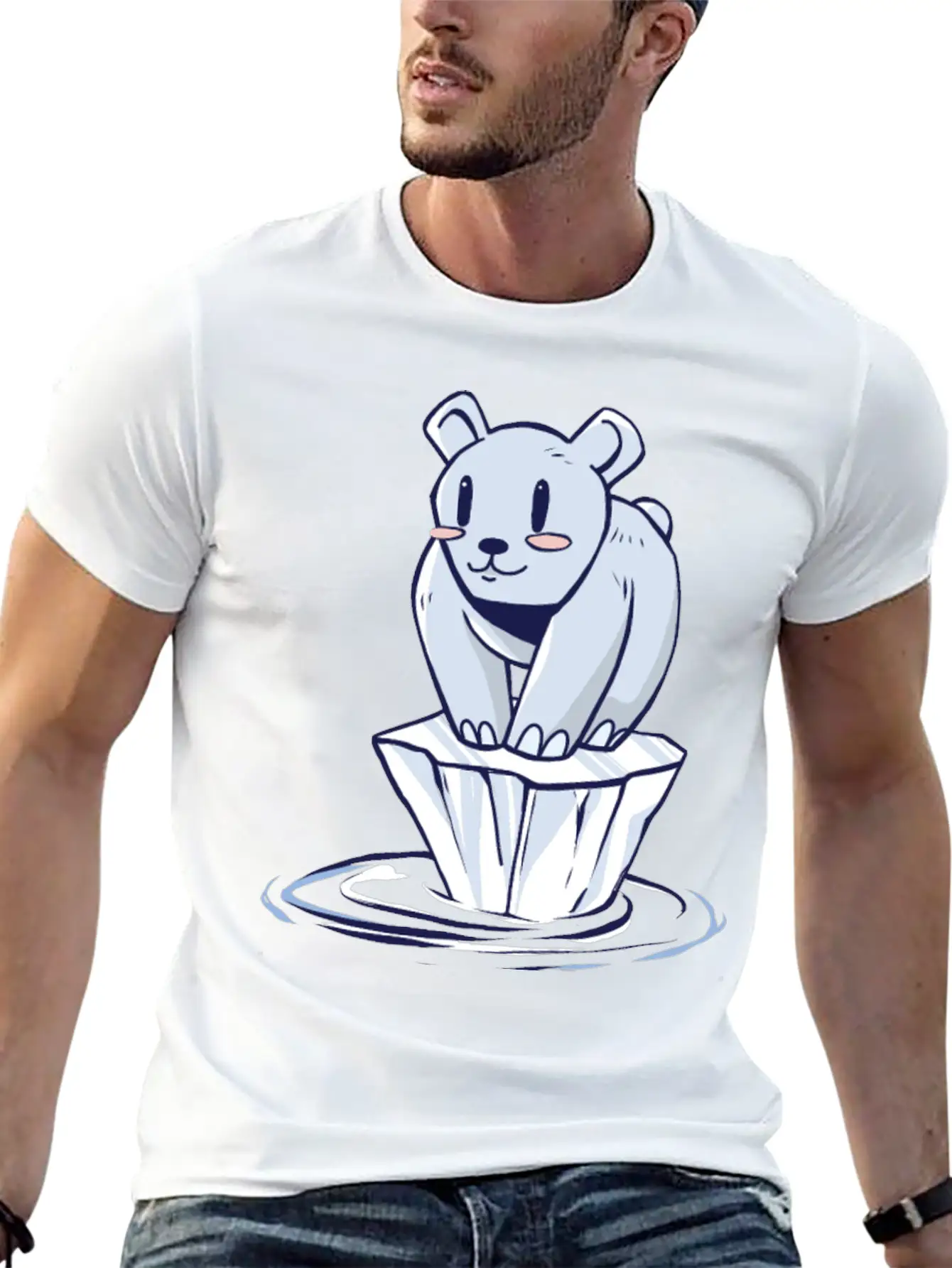 Climate Change - Save The Climate - Polar Bear Essential Cotton Tee For Daily Outfits – Unisex Style