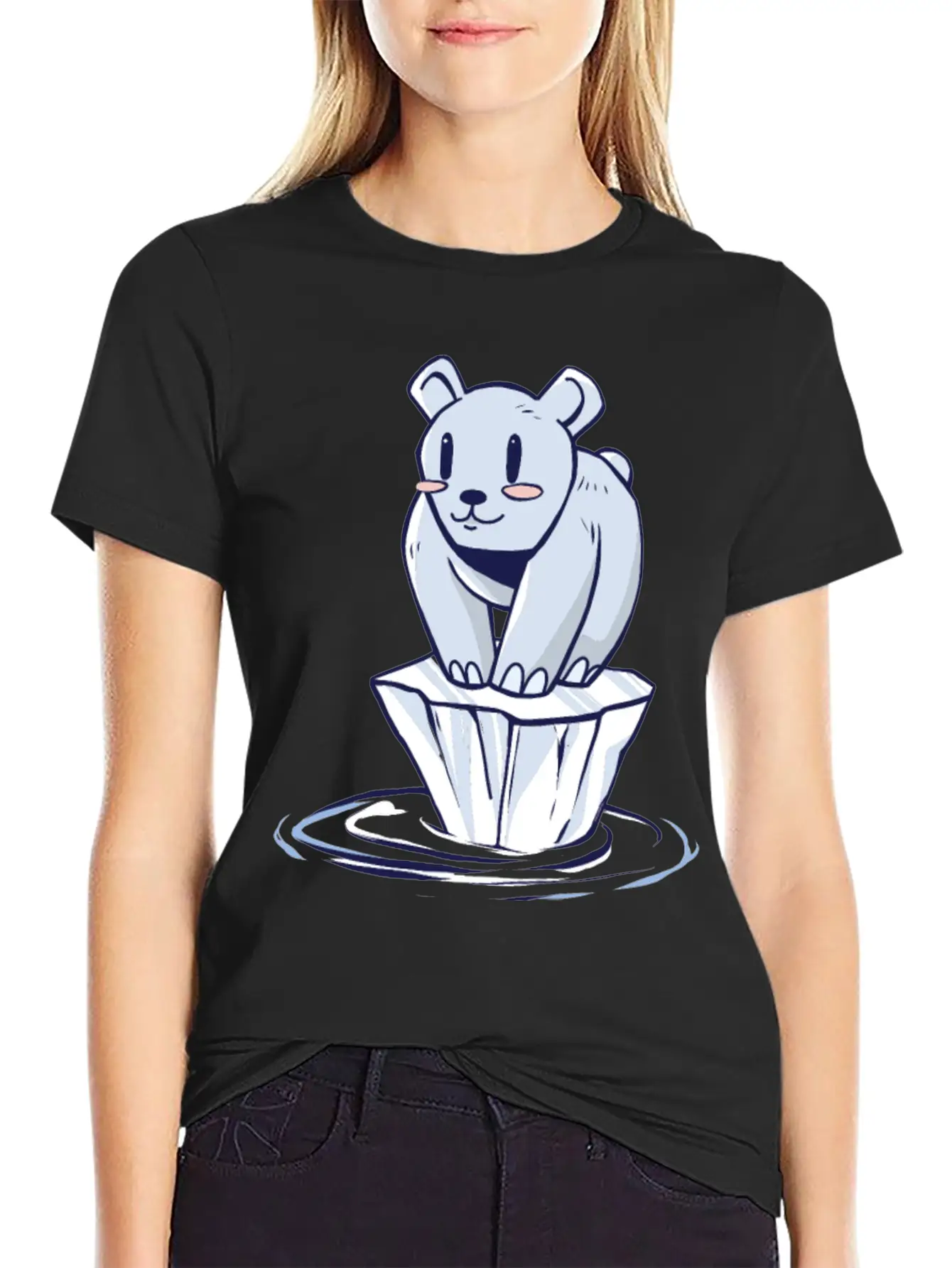 Climate Change - Save The Climate - Polar Bear Essential Cotton Tee For Daily Outfits – Unisex Style