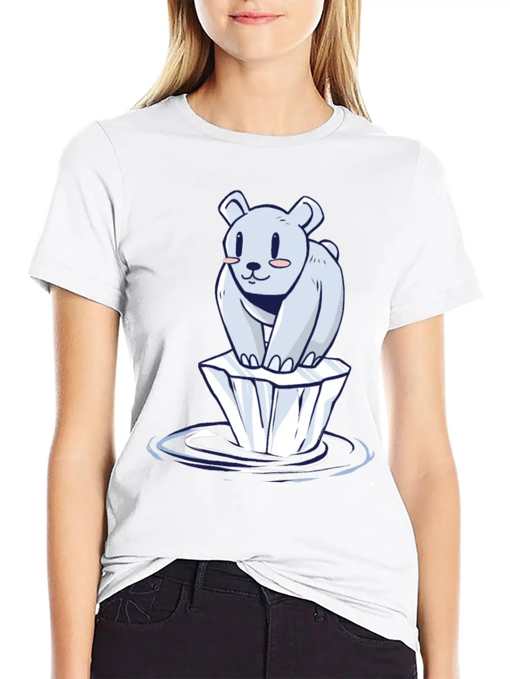 Climate Change - Save The Climate - Polar Bear Essential Cotton Tee For Daily Outfits – Unisex Style