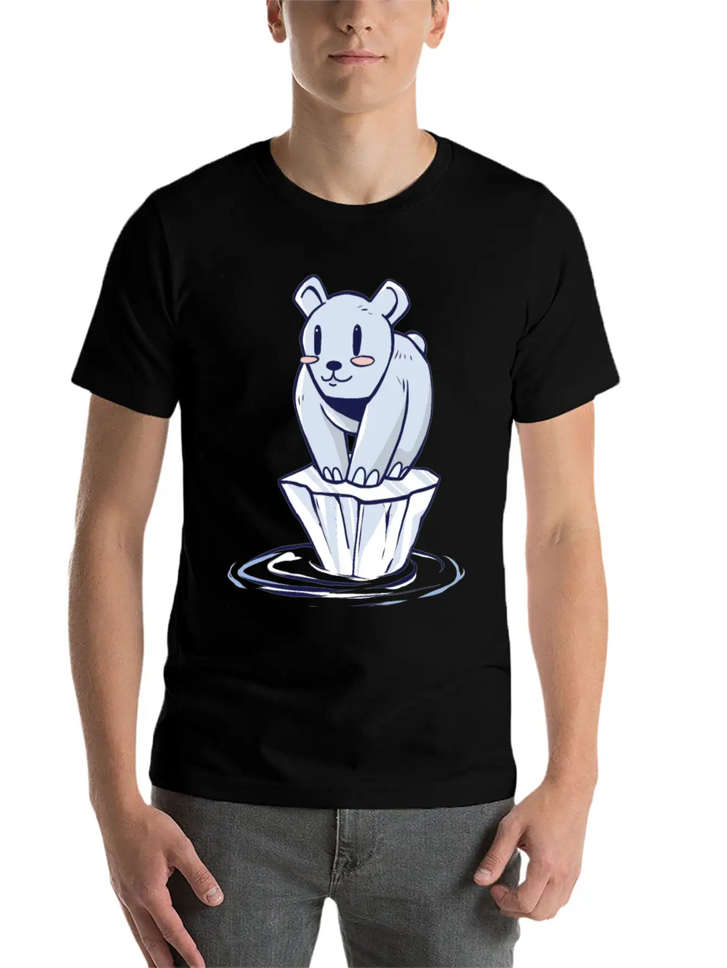 Climate Change - Save The Climate - Polar Bear Essential Cotton Tee For Daily Outfits – Unisex Style