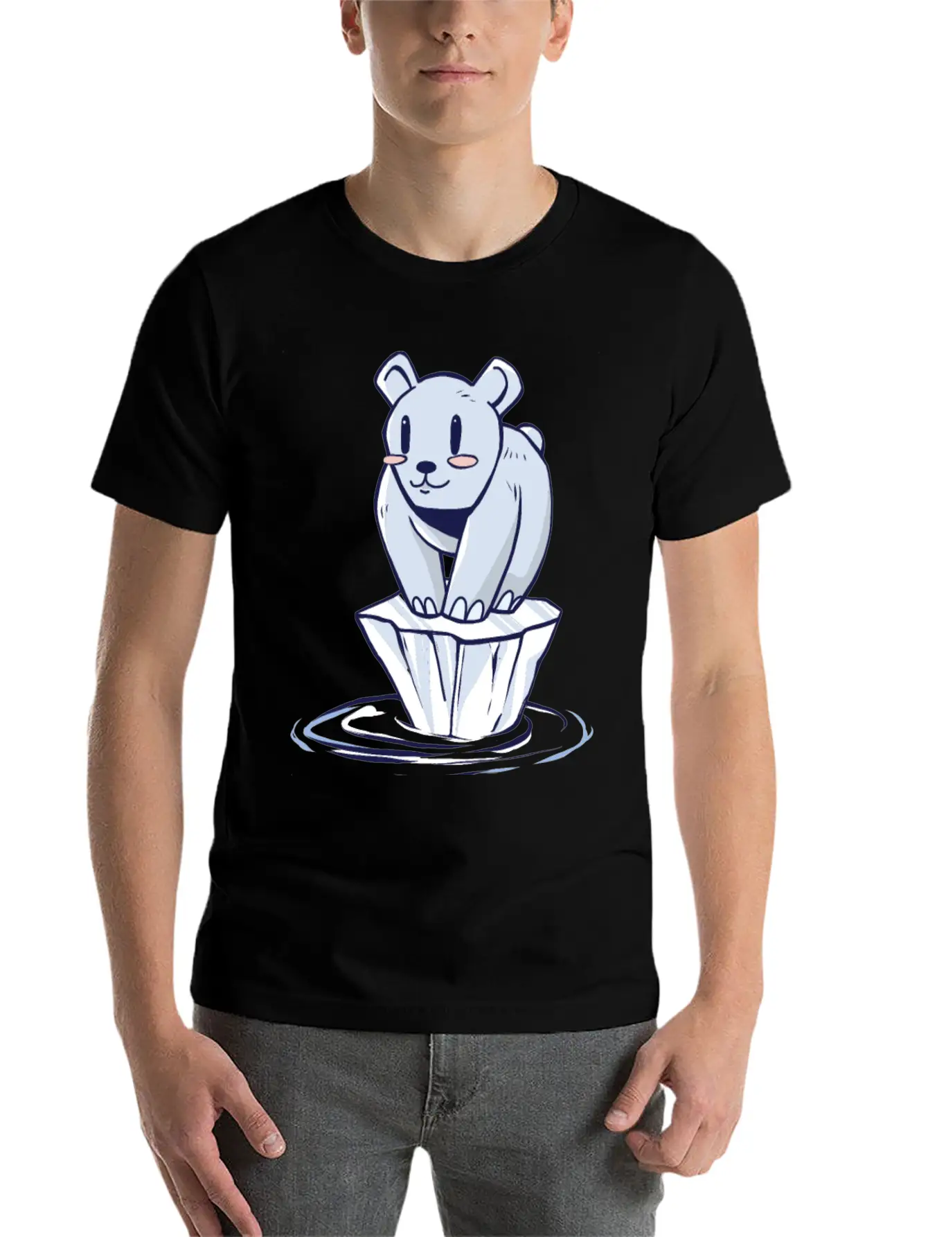 Climate Change - Save The Climate - Polar Bear Essential Cotton Tee For Daily Outfits – Unisex Style