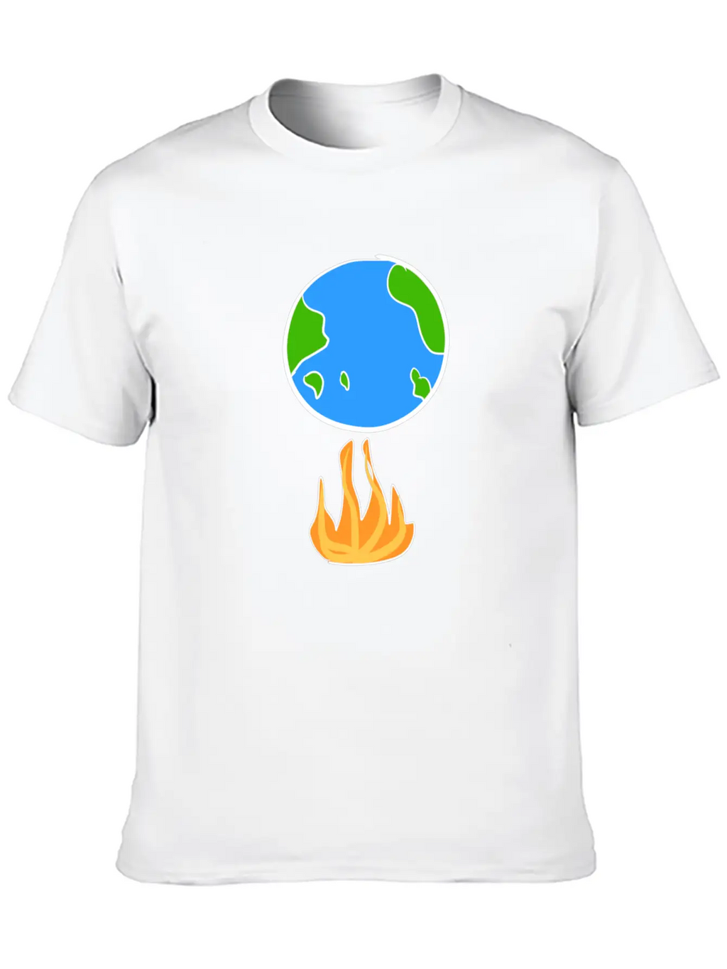 Climate Protection Earth Cartoon Icon Climate Classic Cotton Tee – Unisex Comfort For Any Season