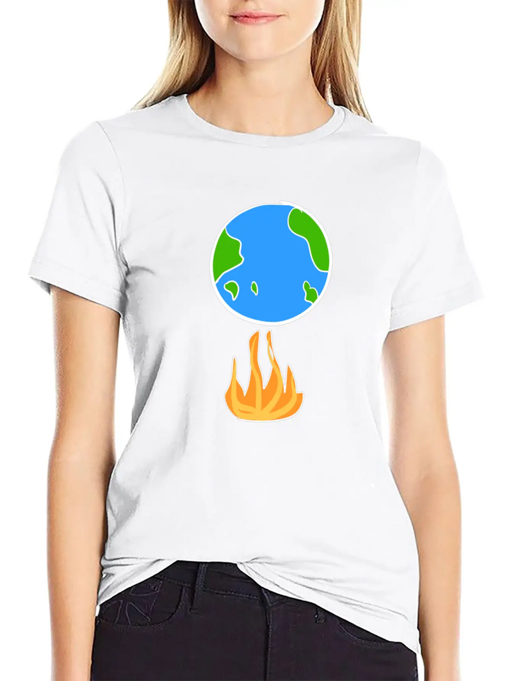 Climate Protection Earth Cartoon Icon Climate Classic Cotton Tee – Unisex Comfort For Any Season