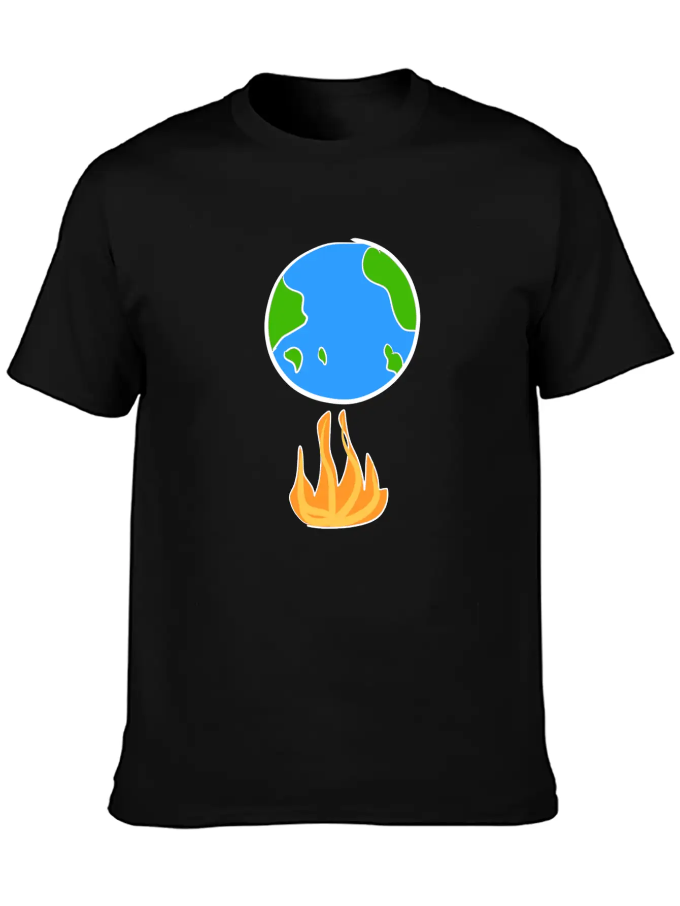 Climate Protection Earth Cartoon Icon Climate Classic Cotton Tee – Unisex Comfort For Any Season