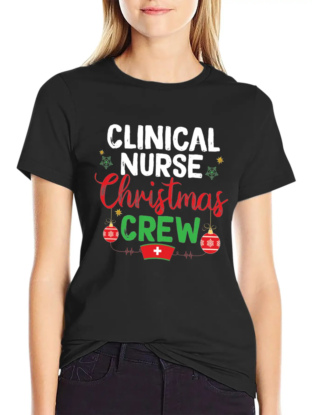 Clinical Nurse Christmas Crew Clinical Nursing Timeless Short Sleeve Tee – Comfy And Minimalist Design