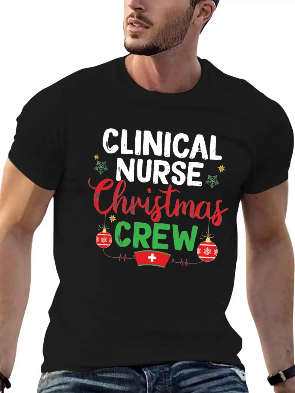 Clinical Nurse Christmas Crew Clinical Nursing Timeless Short Sleeve Tee – Comfy And Minimalist Design
