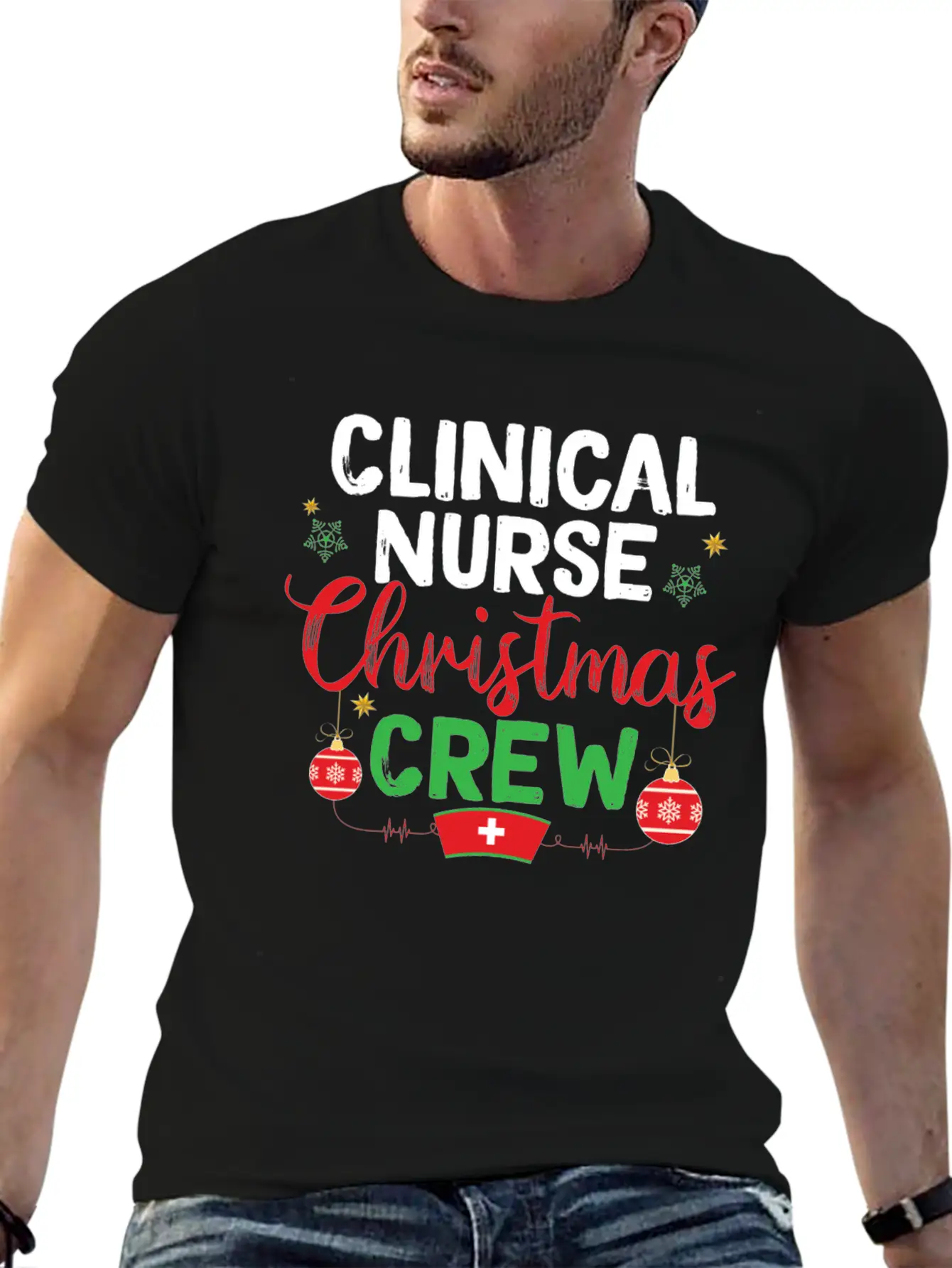 Clinical Nurse Christmas Crew Clinical Nursing Timeless Short Sleeve Tee – Comfy And Minimalist Design