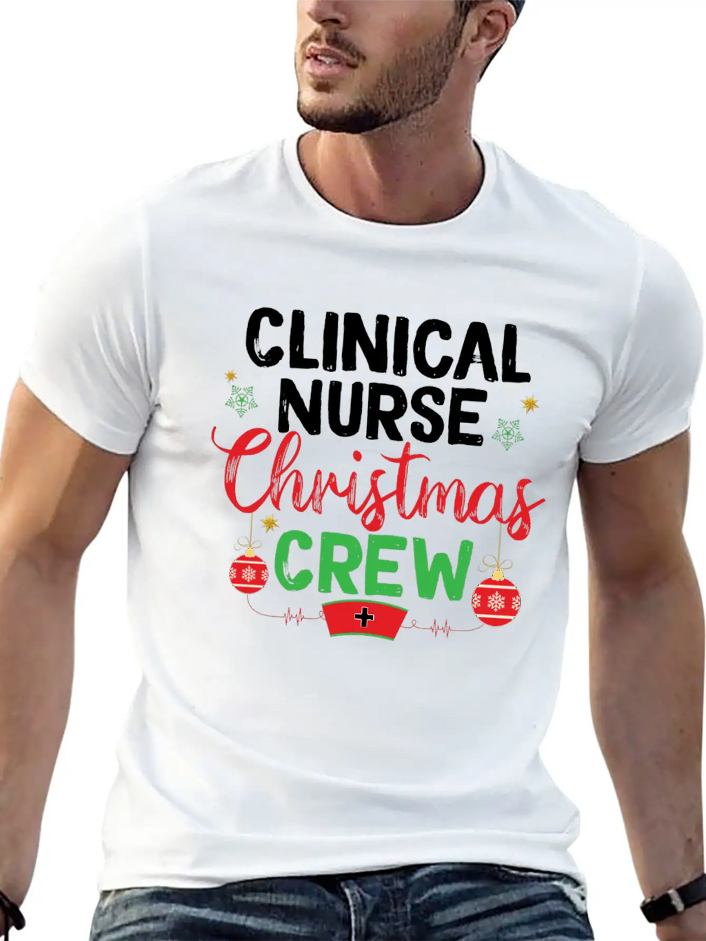 Clinical Nurse Christmas Crew Clinical Nursing Timeless Short Sleeve Tee – Comfy And Minimalist Design