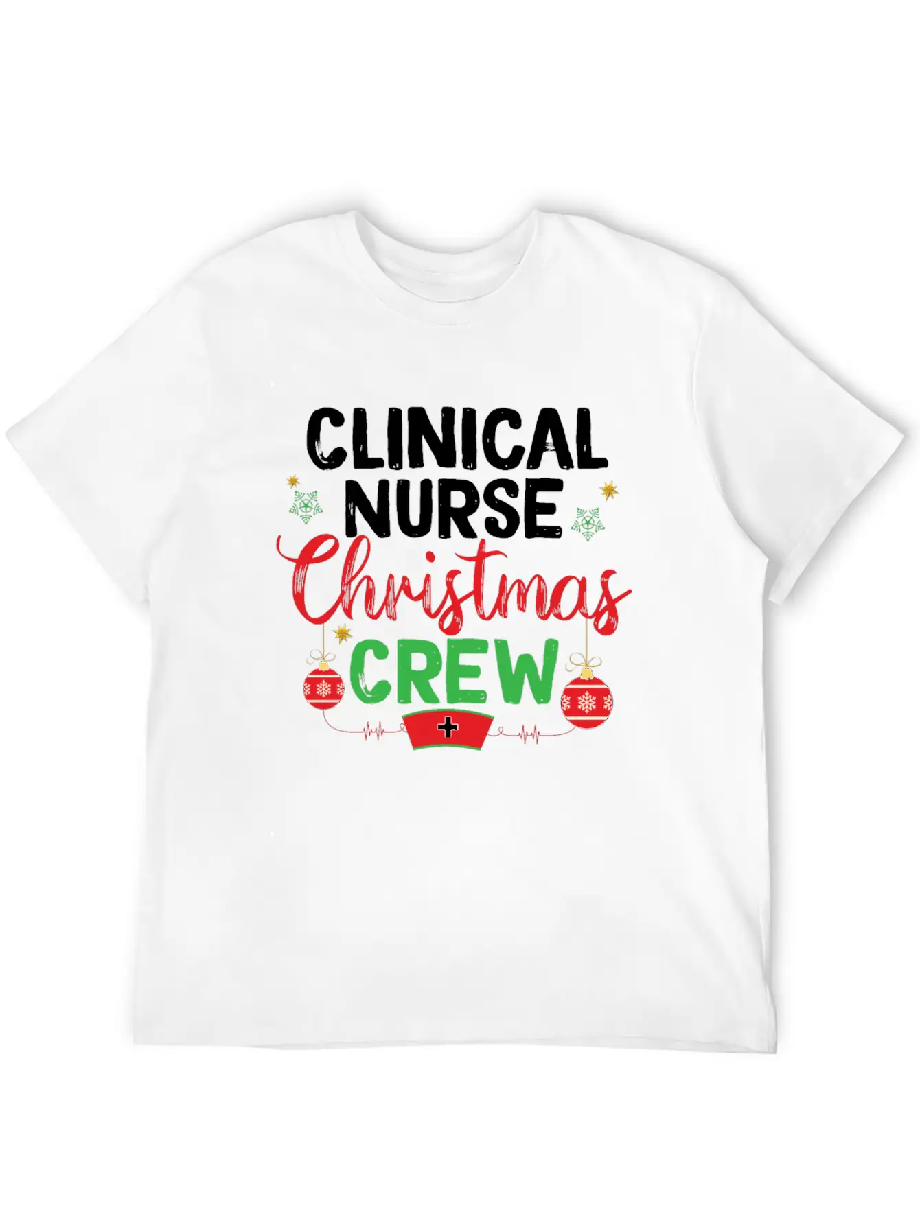Clinical Nurse Christmas Crew Clinical Nursing Timeless Short Sleeve Tee – Comfy And Minimalist Design
