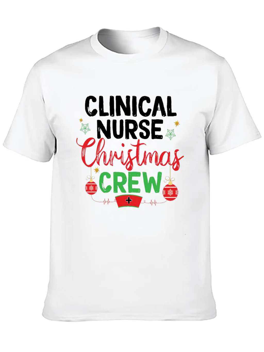 Clinical Nurse Christmas Crew Clinical Nursing Timeless Short Sleeve Tee – Comfy And Minimalist Design