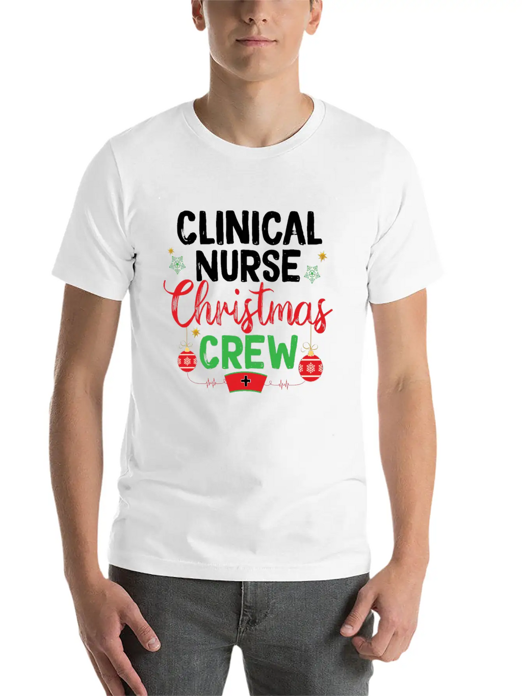 Clinical Nurse Christmas Crew Clinical Nursing Timeless Short Sleeve Tee – Comfy And Minimalist Design