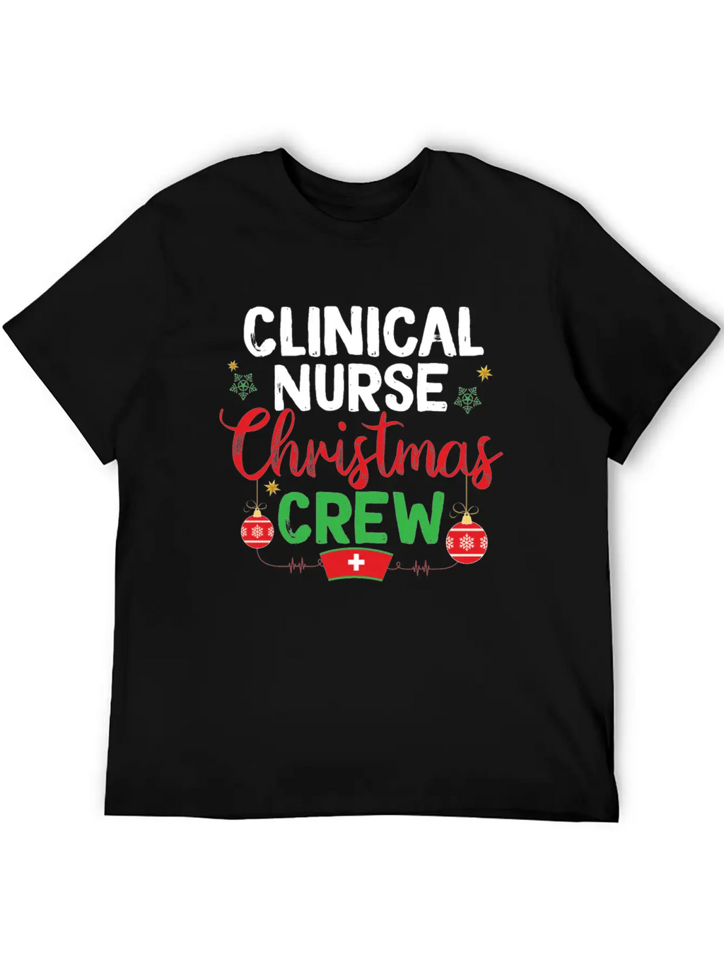 Clinical Nurse Christmas Crew Clinical Nursing Timeless Short Sleeve Tee – Comfy And Minimalist Design
