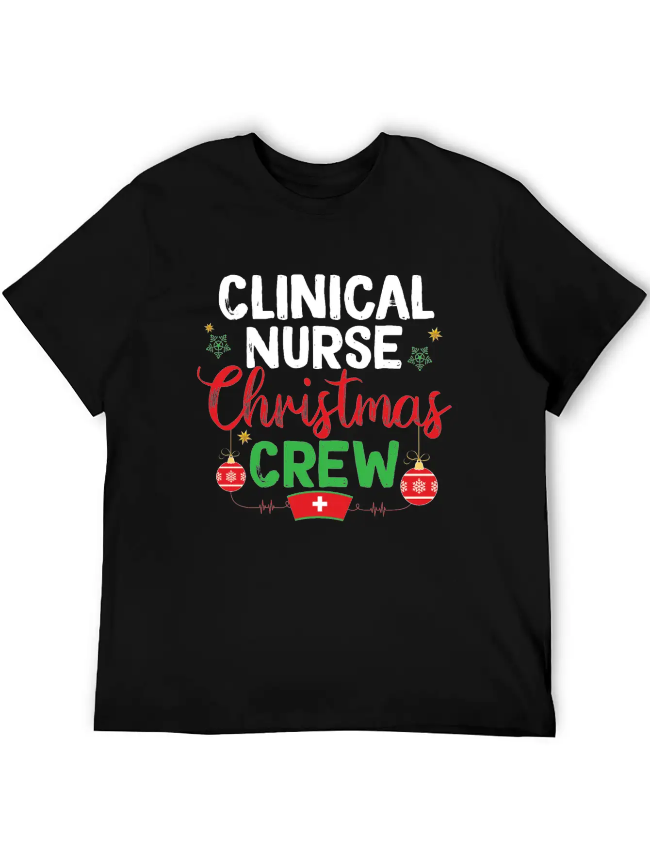 Clinical Nurse Christmas Crew Clinical Nursing Timeless Short Sleeve Tee – Comfy And Minimalist Design
